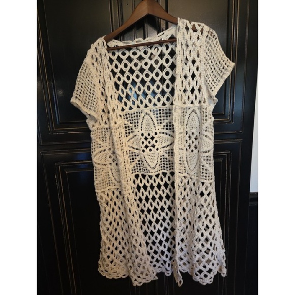 Maurices Crochet Lace‎ Duster ,kimono Cardigan,  Small,  Bohemian, Beach, Summer